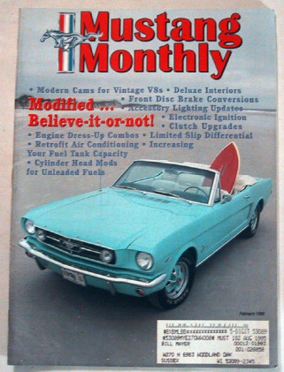 MUSTANG MONTHLY 1995 FEB - TUNNEL PORT 427, WEBERS*